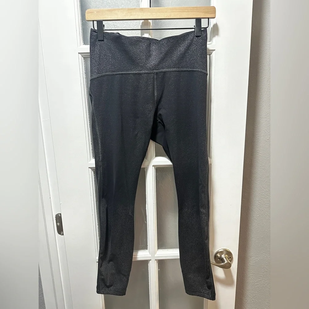 Lululemon Train Times 7/8 Pan: Luminosity Foil Print Black Silver / Black - Picture 4 of 11